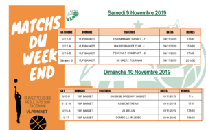 Matchs 9 et 10 novembre