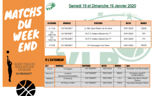 Matchs 18 et 19 janvier