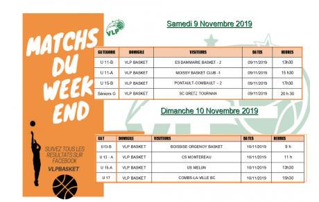 Matchs 9 et 10 novembre