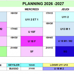 Planning Provisoire